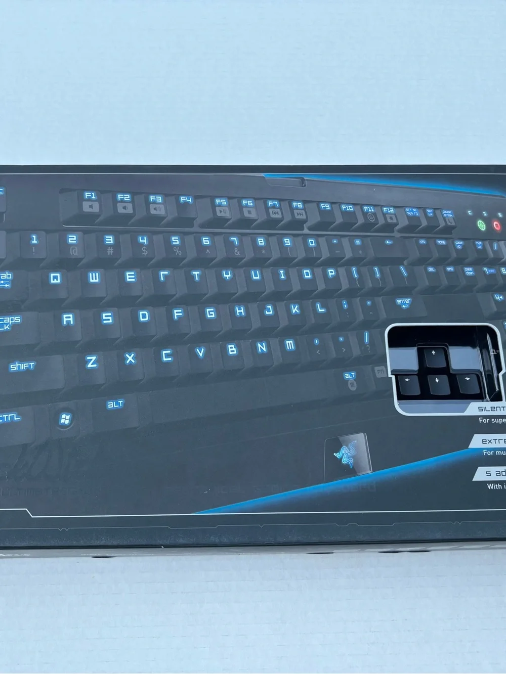 Razer Black Gaming Keyboard with Blue Backlight Accents